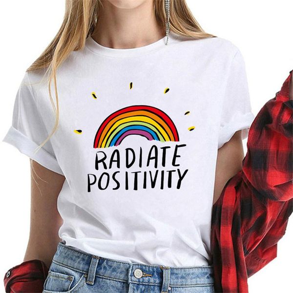 short sleeved t-shirt women 2021 summer rainbow print round neck loose plus size casual feminina jd1066 women's, White
short sleeved t-shirt women 2021 summer rainbow print round neck loose plus size casual feminina jd1066 women's, White