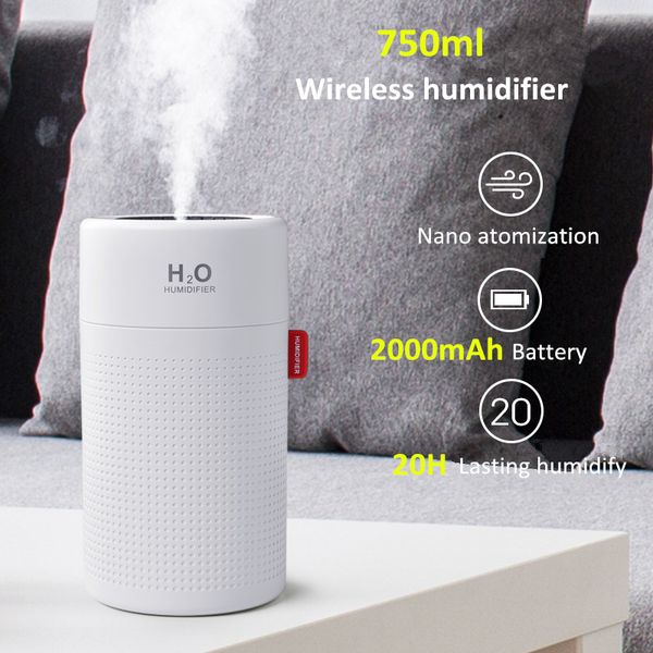 2000mah battery wireless air humidifier aromatherapy h2o electric humidificador ultrasonic aroma diffuser mist maker for home
2000mah battery wireless air humidifier aromatherapy h2o electric humidificador ultrasonic aroma diffuser mist maker for home