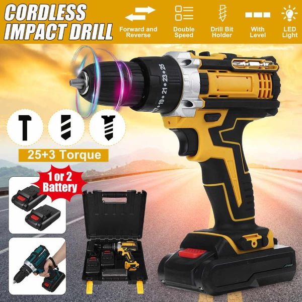 professiona electric drills screwdriver impact drill mini wireless power driver lithium-ion battery home diy tool with 1/2
professiona electric drills screwdriver impact drill mini wireless power driver lithium-ion battery home diy tool with 1/2