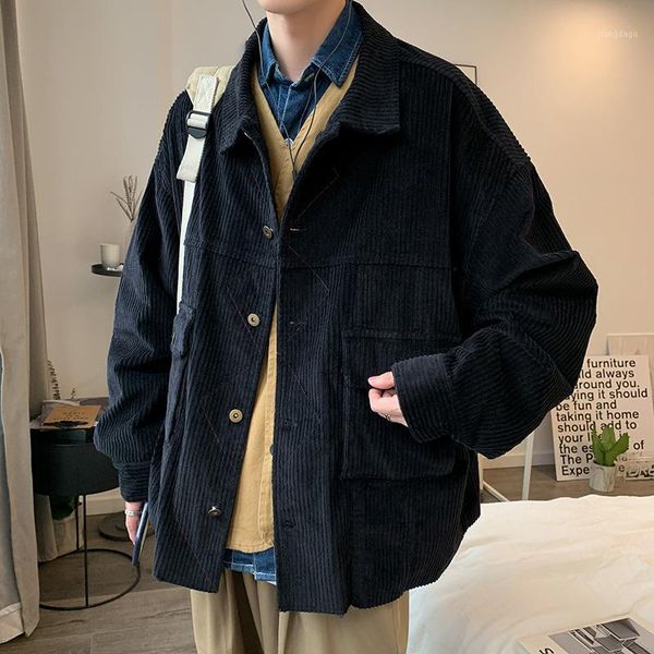 men's jackets 5xl-m autumn winter fashion big pockets corduroy men clothing simple turn down collar loose casual coats, Black;brown
men's jackets 5xl-m autumn winter fashion big pockets corduroy men clothing simple turn down collar loose casual coats, Black;brown
