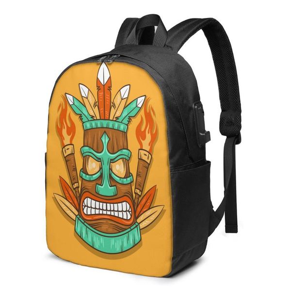 backpack school lapangry tiki mask with torches 17 inch travel multi usb charger bag
backpack school lapangry tiki mask with torches 17 inch travel multi usb charger bag