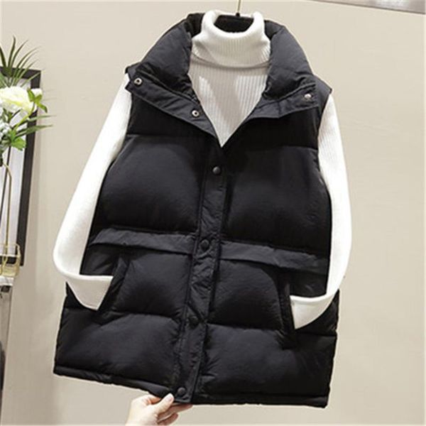 women's vests 2021 women sleeveless vest winter warm plus size 2xl down cotton padded jacket female mandarin collar waistcoat, Black;white
women's vests 2021 women sleeveless vest winter warm plus size 2xl down cotton padded jacket female mandarin collar waistcoat, Black;white