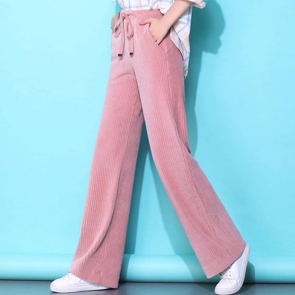 women's pants & capris corduroy wide-legged woman spring and autumn high waist loose movement show thin stylish straight cut, Black;white
women's pants & capris corduroy wide-legged woman spring and autumn high waist loose movement show thin stylish straight cut, Black;white