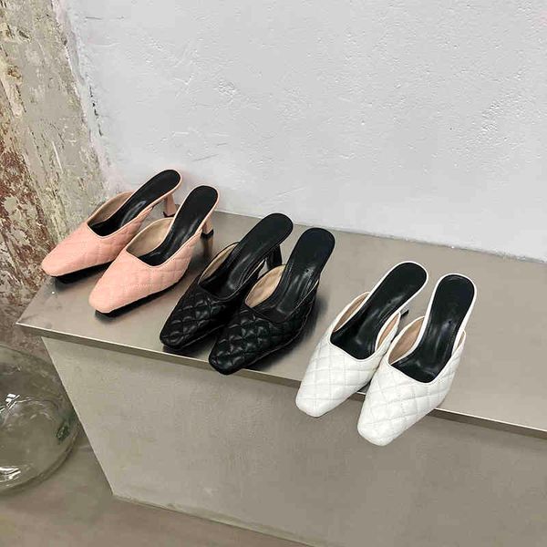 slippers sewing women thin high heels slides round toe casual pumps pink black white mules shoes b6be
slippers sewing women thin high heels slides round toe casual pumps pink black white mules shoes b6be