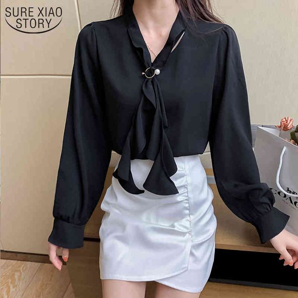 solid long sleeve women's blouse fashion elegant lace-up bow v-neck ruffled shirts office lady style female 11275 210508, White
solid long sleeve women's blouse fashion elegant lace-up bow v-neck ruffled shirts office lady style female 11275 210508, White