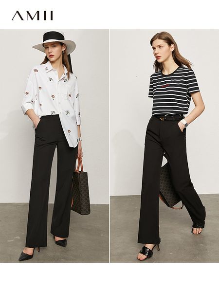 women's pants & capris minimalismo calças femininas de verão oficial senhora sólida alta wiast solto feminino terno causal chiffon 1214, Black;white
women's pants & capris minimalismo calças femininas de verão oficial senhora sólida alta wiast solto feminino terno causal chiffon 1214, Black;white