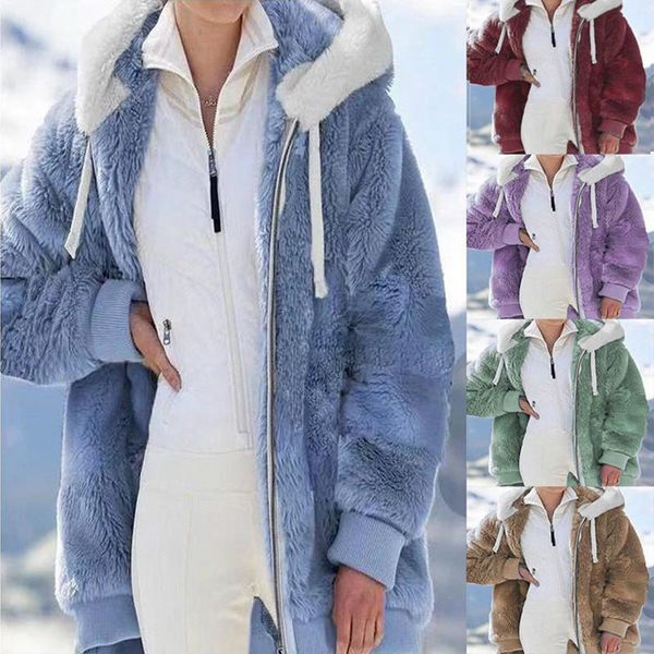 women's wool & blends 5xl all sizes in stock 2021 lamb cashmere smooth feel autumn and winter loose plush zipper hooded jacket women, Black
women's wool & blends 5xl all sizes in stock 2021 lamb cashmere smooth feel autumn and winter loose plush zipper hooded jacket women, Black