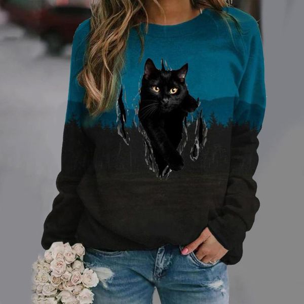 women's hoodies & sweatshirts cute cats printed sweatshirt women autumn winter pullover casual vintage street style jumpers 2021 long s, Black
women's hoodies & sweatshirts cute cats printed sweatshirt women autumn winter pullover casual vintage street style jumpers 2021 long s, Black