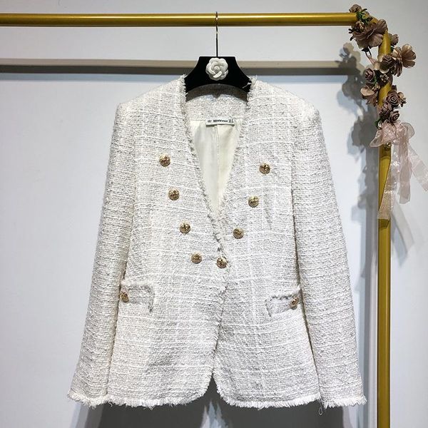 women's jackets double breasted v neck long sleeve jacket female small sweet wind restoring ancient ways tweed suit, Black;brown
women's jackets double breasted v neck long sleeve jacket female small sweet wind restoring ancient ways tweed suit, Black;brown