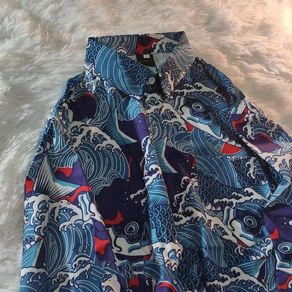 long sleeve printing cardigan for men samurai vintage shirt japanese traditional style improved kimono harajuku casual haori ethnic clothing, Red
long sleeve printing cardigan for men samurai vintage shirt japanese traditional style improved kimono harajuku casual haori ethnic clothing, Red