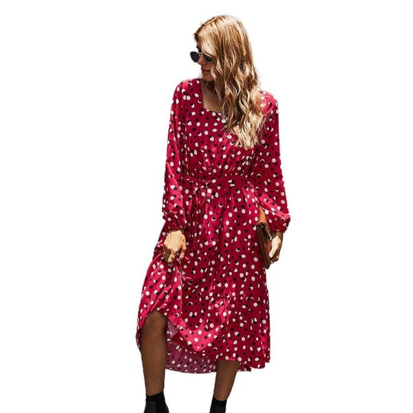 casual dresses 40gc women puff long sleeve square neck colored polka dot belted waist midi dress, Black;gray
casual dresses 40gc women puff long sleeve square neck colored polka dot belted waist midi dress, Black;gray