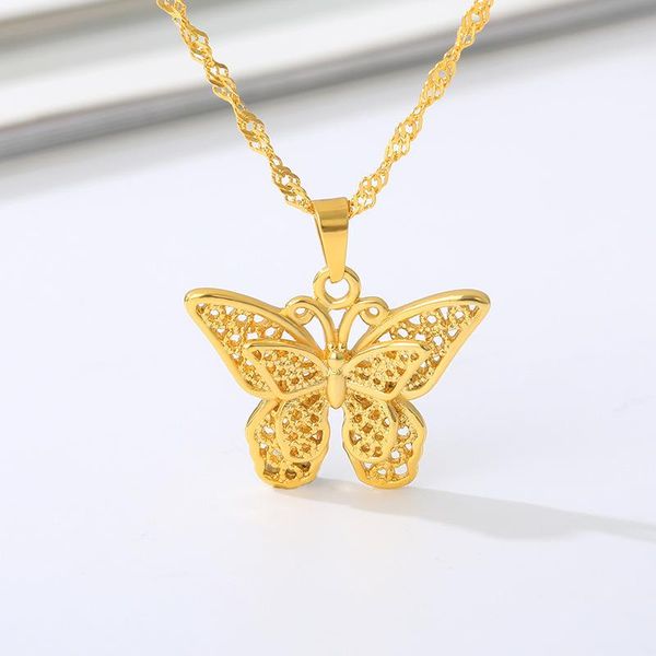 pendant necklaces 3d filigree stainless steel butterfly necklace for women wedding gift jewelry, Silver
pendant necklaces 3d filigree stainless steel butterfly necklace for women wedding gift jewelry, Silver