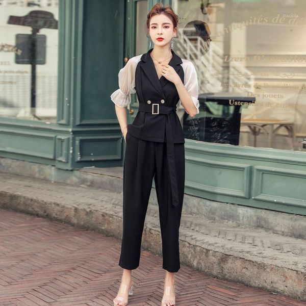 women's tracksuits arrival fashion woman set elegant patchwork jacket and long pant temperament office lady two piece sets, Gray
women's tracksuits arrival fashion woman set elegant patchwork jacket and long pant temperament office lady two piece sets, Gray