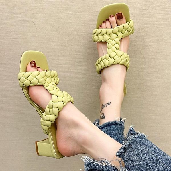 sandals 2021 chunky heels slipper women's weave square toe narrow band high heel women summer shoes s234, Black
sandals 2021 chunky heels slipper women's weave square toe narrow band high heel women summer shoes s234, Black