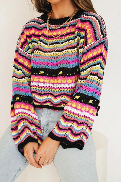 women's sweaters autumn winter fashion patchwork rainbow sweater women round neck long sleeve loose pullovers lady casual knitted strip, White;black
women's sweaters autumn winter fashion patchwork rainbow sweater women round neck long sleeve loose pullovers lady casual knitted strip, White;black