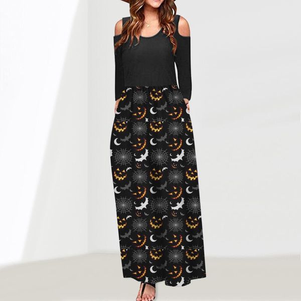 casual dresses women's autumn stitching dress halloween printed long-sleeved card shoulder vestidos de mujer, Black;gray
casual dresses women's autumn stitching dress halloween printed long-sleeved card shoulder vestidos de mujer, Black;gray