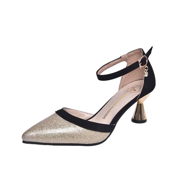 summer women pumps small heels wedding shoes gold silver high pointed toe heel sandals ladies size35-41 dress, Black
summer women pumps small heels wedding shoes gold silver high pointed toe heel sandals ladies size35-41 dress, Black
