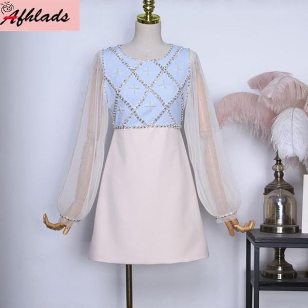 casual dresses small fragrance dress long sleeve women's clothing 2021 autumn korean beaded design mini party vestidos, Black;gray
casual dresses small fragrance dress long sleeve women's clothing 2021 autumn korean beaded design mini party vestidos, Black;gray