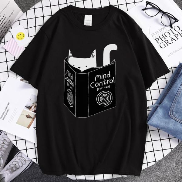 men's t-shirts cat read book mind control simple style prints tshirt malebrand vintage crew neckshort sleeved comfortable men tee shirt, White;black
men's t-shirts cat read book mind control simple style prints tshirt malebrand vintage crew neckshort sleeved comfortable men tee shirt, White;black