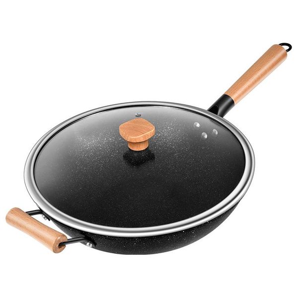 household maifan stone wok iron pan frying induction cooker german non-stick 32cm pans
household maifan stone wok iron pan frying induction cooker german non-stick 32cm pans