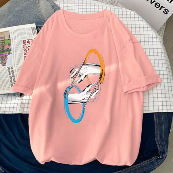 women's t-shirt drawing portals printing t-shirts fashion street clothing aesthetic brand tee shirt fitted comfortable women, White
women's t-shirt drawing portals printing t-shirts fashion street clothing aesthetic brand tee shirt fitted comfortable women, White