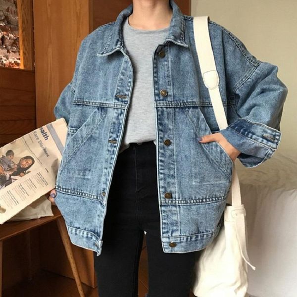 women's jackets women vintage simple spring chic denim korean college style girls jacket stylish turn-down collar ladies outwear, Black;brown
women's jackets women vintage simple spring chic denim korean college style girls jacket stylish turn-down collar ladies outwear, Black;brown