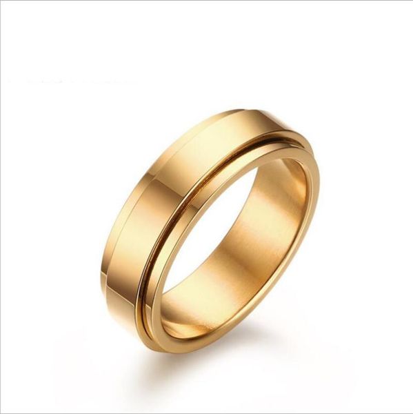 cluster rings korean version of jewelry wholesale 6mm rotatable stainless steel ring gold, Golden;silver
cluster rings korean version of jewelry wholesale 6mm rotatable stainless steel ring gold, Golden;silver
