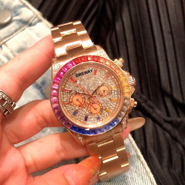 colorful jewel ring mens watches fully automatic mechanical watch stainless wristwatch for men luxury rainbow diamond womens, Slivery;brown
colorful jewel ring mens watches fully automatic mechanical watch stainless wristwatch for men luxury rainbow diamond womens, Slivery;brown