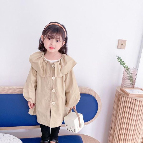 coat stylish girls baby's windbreaker jacket outwear 2021 spring autumn buttons cardigan children's clothing, Blue;gray
coat stylish girls baby's windbreaker jacket outwear 2021 spring autumn buttons cardigan children's clothing, Blue;gray
