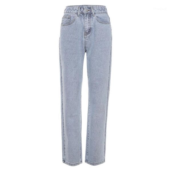 women high waist jeans contrast color striped print straight leg denim pants e56c women's, Blue
women high waist jeans contrast color striped print straight leg denim pants e56c women's, Blue