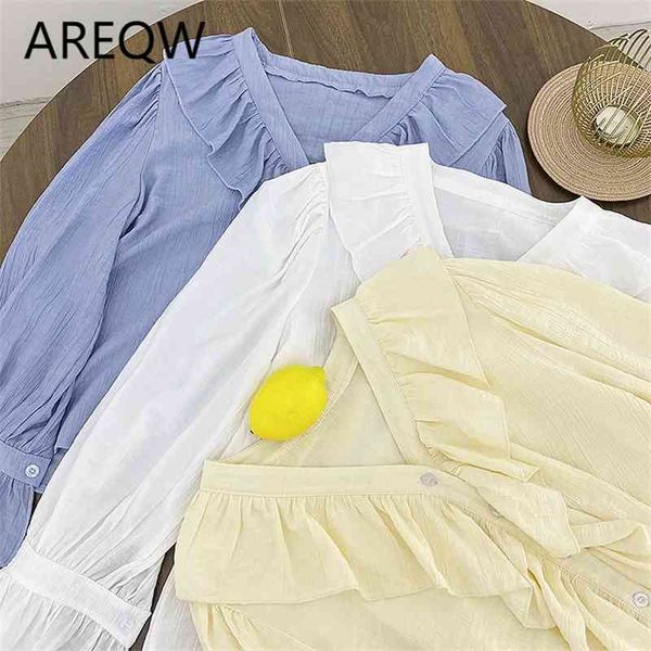 design sense women's spring and summer , ladies all-match long-sleeved shirt, gentle and attractive flared sleeve shirt 210507, White
design sense women's spring and summer , ladies all-match long-sleeved shirt, gentle and attractive flared sleeve shirt 210507, White