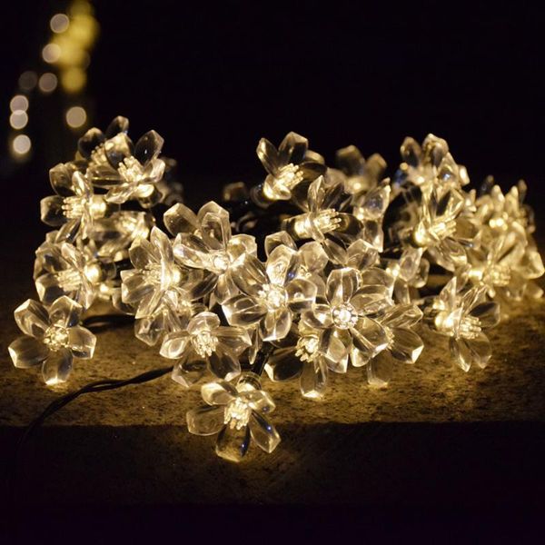 solar lamps lights for garden decoration garland string peach blossom pendant led outdoor christmas lighting 7m 
solar lamps lights for garden decoration garland string peach blossom pendant led outdoor christmas lighting 7m