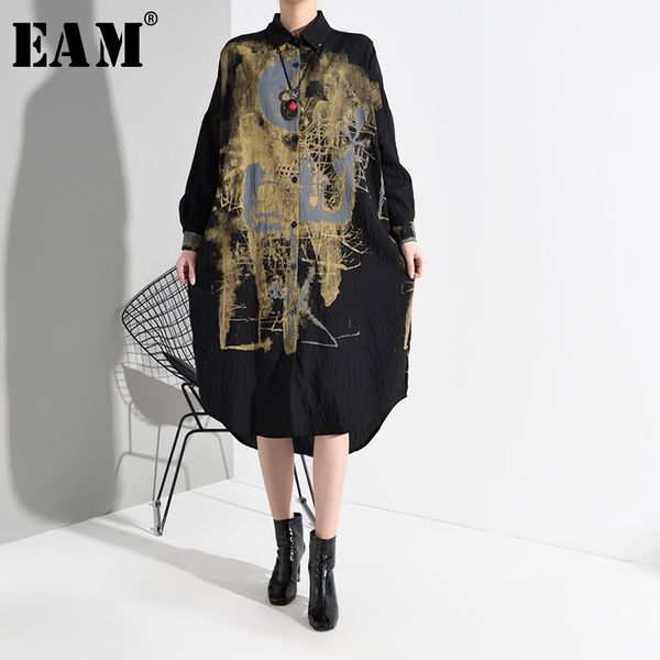 eam women black patter print split big size dress new lapel long sleeve loose fit fashion spring autumn 2021 1m92501, Black;gray
eam women black patter print split big size dress new lapel long sleeve loose fit fashion spring autumn 2021 1m92501, Black;gray