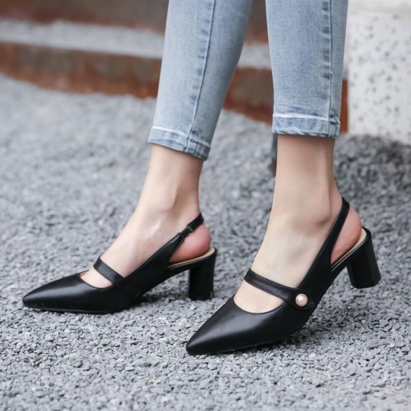 beige sandals women summer temperament pointed toe thick heel with pearl word buckle single shoes apricot high heels, Black
beige sandals women summer temperament pointed toe thick heel with pearl word buckle single shoes apricot high heels, Black