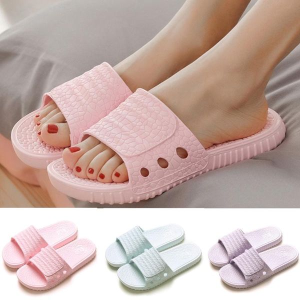 slippers bathroom foot sandals for women stone pattern summer couple's home soft bottom slip on zapatos mujer 4.22, Black