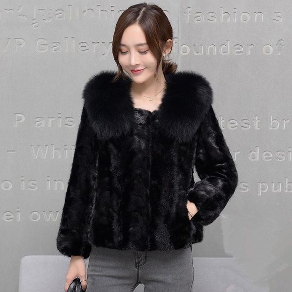 women's fur & faux real mink winter women plus size jacket collar vintage jackets autumn korean coat abrigo mujer my1031, Black
women's fur & faux real mink winter women plus size jacket collar vintage jackets autumn korean coat abrigo mujer my1031, Black