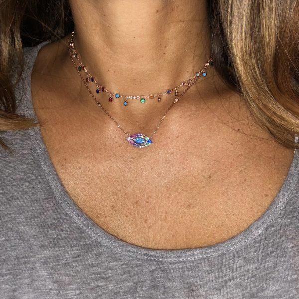 blue cz eye summer rose gold color rainbow small stone elegance lucky girl evil charm pendant necklace chains, Silver
blue cz eye summer rose gold color rainbow small stone elegance lucky girl evil charm pendant necklace chains, Silver