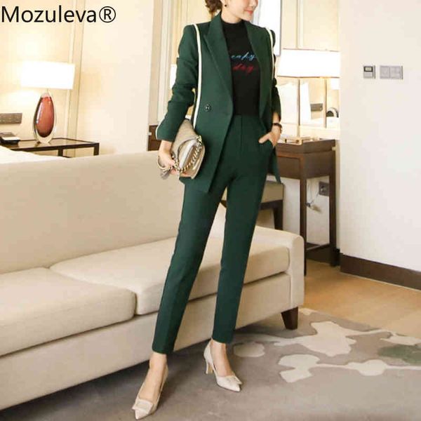 elegant office ladies 2 pieces pant suits green slim double breasted blazer & split pants spring women set 210427, White;black
elegant office ladies 2 pieces pant suits green slim double breasted blazer & split pants spring women set 210427, White;black