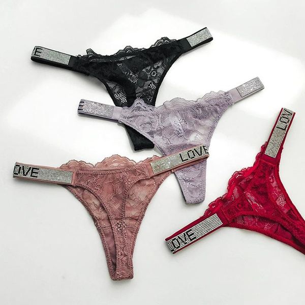 women's panties lace women underwear rhinestone letter transparent g string thongs for female low rise soft ladies briefs lingerie, Black;pink
women's panties lace women underwear rhinestone letter transparent g string thongs for female low rise soft ladies briefs lingerie, Black;pink