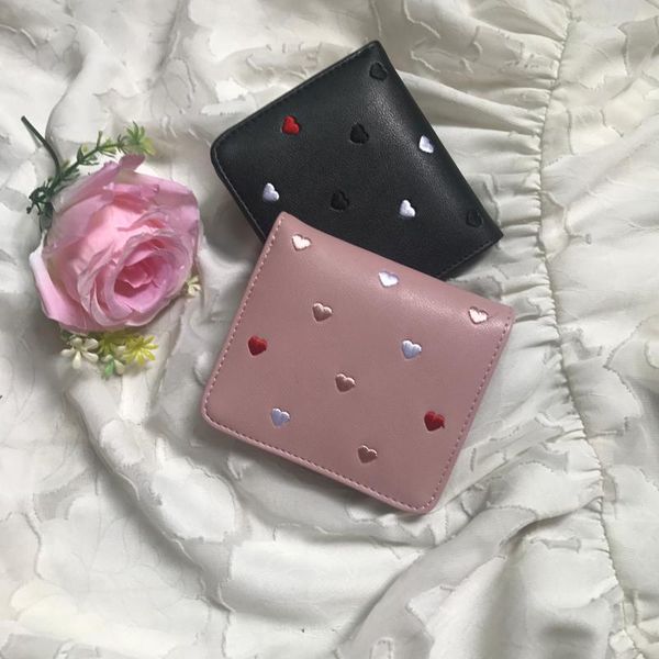 wallets 2021 arrival cow leather short wallet for lady female folding heart pattern cute mini purse real cowhide with coin bag, Red;black
wallets 2021 arrival cow leather short wallet for lady female folding heart pattern cute mini purse real cowhide with coin bag, Red;black