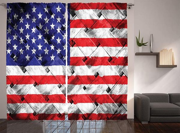 

curtain & drapes rustic decor american usa flag curtains fourth of july independence day thatch rattan rippled weave bamboo art window