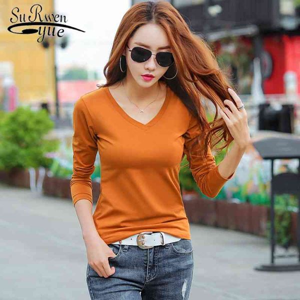autumn long sleeve shirt women cotton plus size v-neck t-shirt slim casual solid korean office lady clothes 10628 210510, White
autumn long sleeve shirt women cotton plus size v-neck t-shirt slim casual solid korean office lady clothes 10628 210510, White