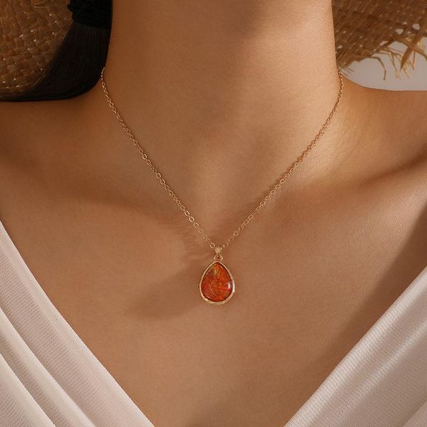 pendant necklaces exquisite colorful water drop necklace charming wedding gold clavicle chain choker fashion women's jewelry gift, Silver
pendant necklaces exquisite colorful water drop necklace charming wedding gold clavicle chain choker fashion women's jewelry gift, Silver
