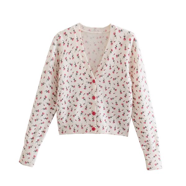 women fashion floral printed jacquard knitted cardigan v-neck single breasted sweater vintage blouse outwear streetwear coat 210521, White
women fashion floral printed jacquard knitted cardigan v-neck single breasted sweater vintage blouse outwear streetwear coat 210521, White
