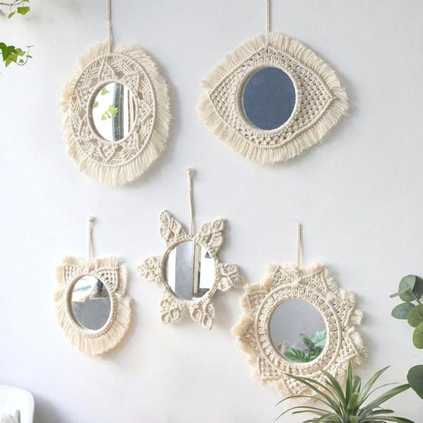 decorative objects & figurines lace wall-mounted mirror macrame fringed hand-woven bohemian decor for home apartment bedroom living room gif
decorative objects & figurines lace wall-mounted mirror macrame fringed hand-woven bohemian decor for home apartment bedroom living room gif