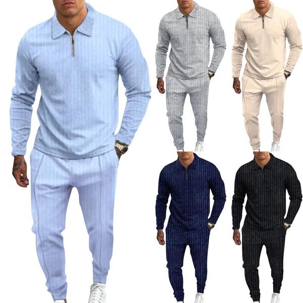 jogging clothing men's casual stripe two piece zipper collar blouse drawstring pocket pants set two-piece vertical striped shirt, Black;red
jogging clothing men's casual stripe two piece zipper collar blouse drawstring pocket pants set two-piece vertical striped shirt, Black;red