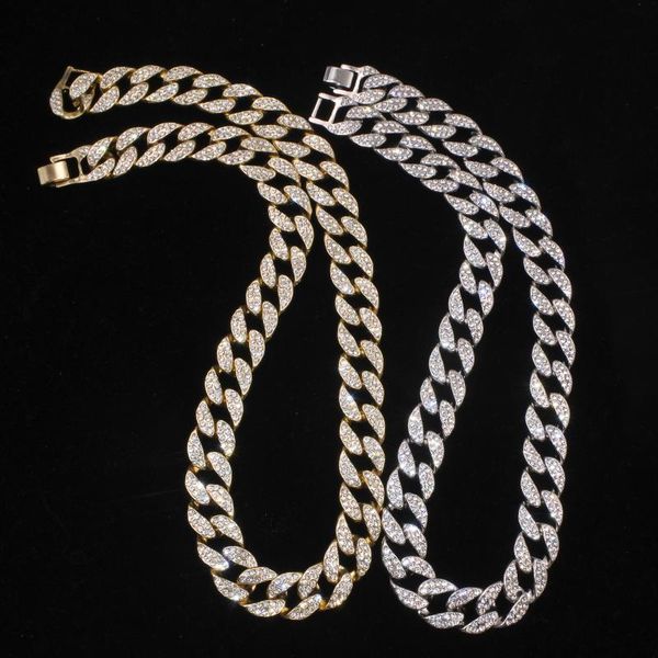 chains hip hop bling 15mm cuban chain 2 row iced out men's necklace rhinestone zircon paved necklaces for men women jewelry, Silver
chains hip hop bling 15mm cuban chain 2 row iced out men's necklace rhinestone zircon paved necklaces for men women jewelry, Silver