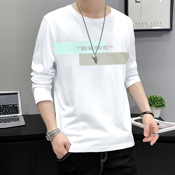 2021 autumn new men's round neck slim long sleeve t-shirt youth fashion printed t-shirt casual men's wear, White;black
2021 autumn new men's round neck slim long sleeve t-shirt youth fashion printed t-shirt casual men's wear, White;black