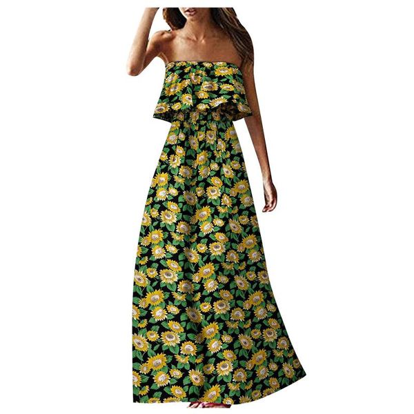 casual dresses women off shoulder tube dresssummer sundress d ruffle strapless boho maxi long, Black;gray
casual dresses women off shoulder tube dresssummer sundress d ruffle strapless boho maxi long, Black;gray