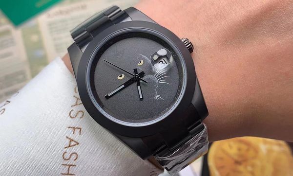 boutique men's 40mm casual sports watch automatic mechanical movement stainless steel strap all black montre de luxe wristwatch, Slivery;brown
boutique men's 40mm casual sports watch automatic mechanical movement stainless steel strap all black montre de luxe wristwatch, Slivery;brown